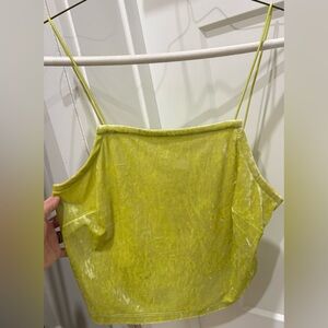 Wild Fable Neon Yellow Velvet Camisole